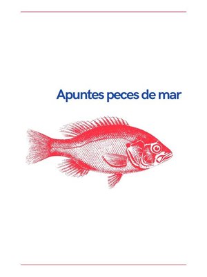 cover image of Apuntes peces de mar